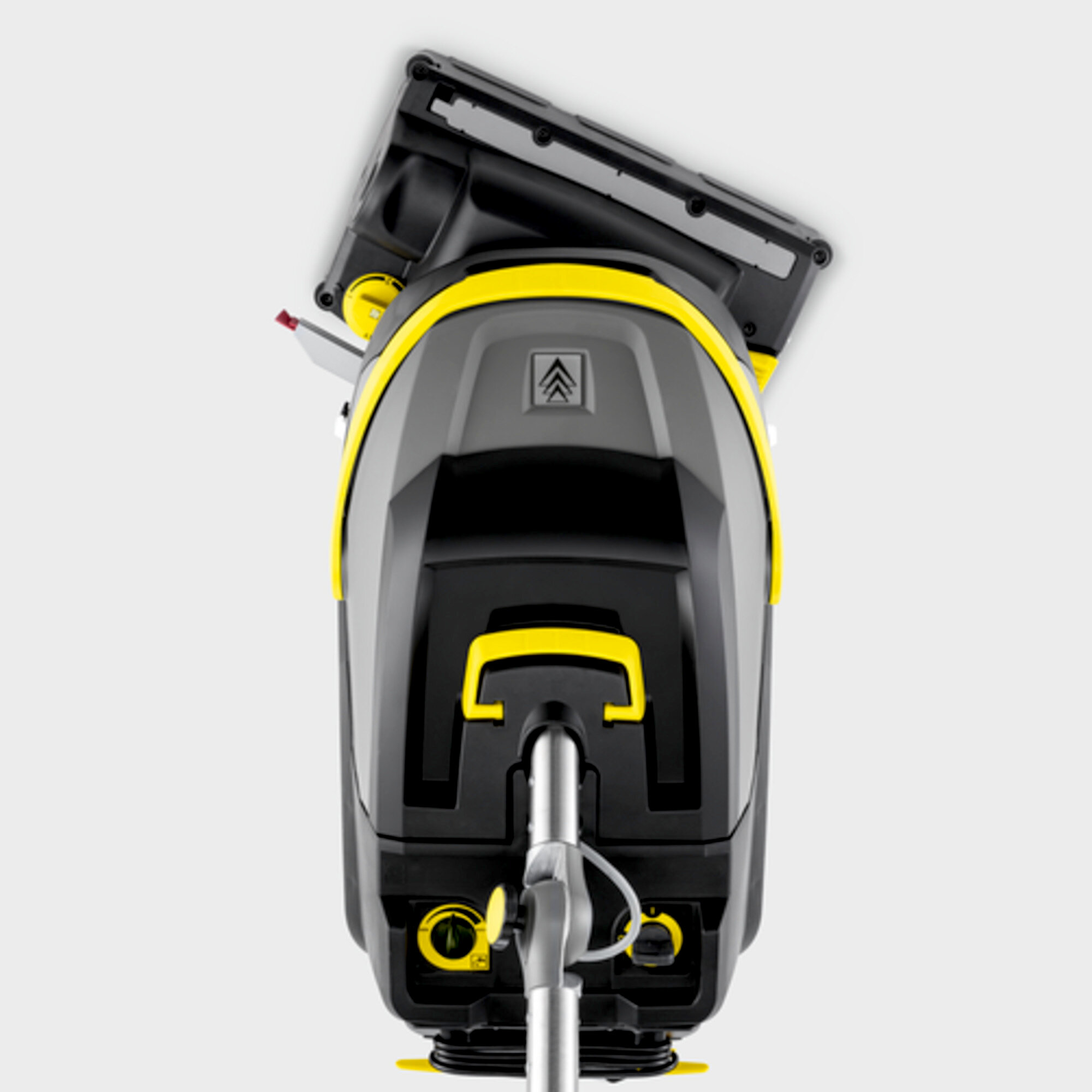 Szorowarka kompaktowa BR 35/12 C Bp Pack: Głowica szorująco - zbierająca obracająca się w zakresie +/ - 200°. Łatwe odsysanie wody w narożnikach.