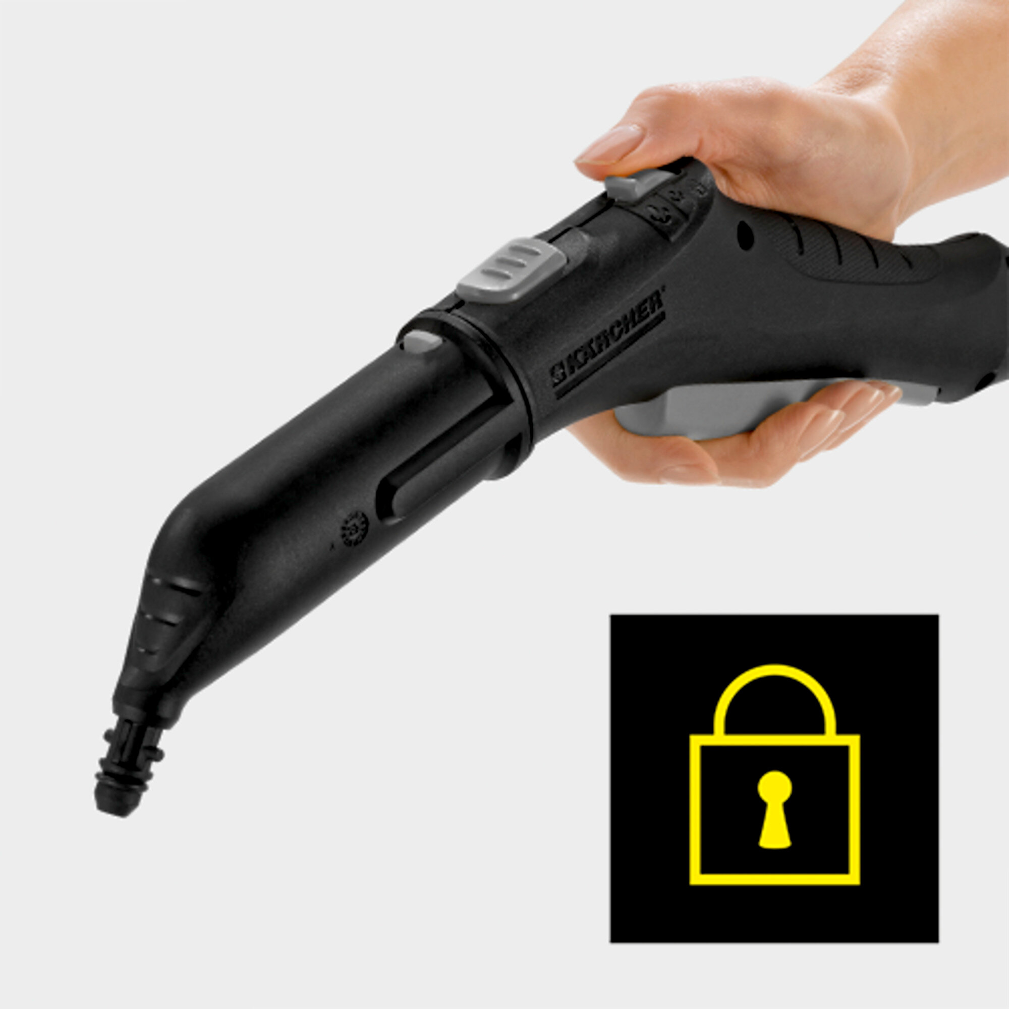 Garo valytuvai SC 2 EasyFix Premium: Užraktas nuo vaikų ant garų pistoleto