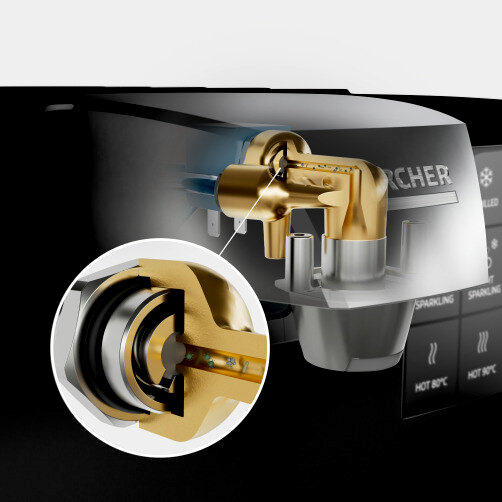 Dystrybutor wody Dystrybutor wody WPD 45 Pure Sparkle czarny: GermLock™