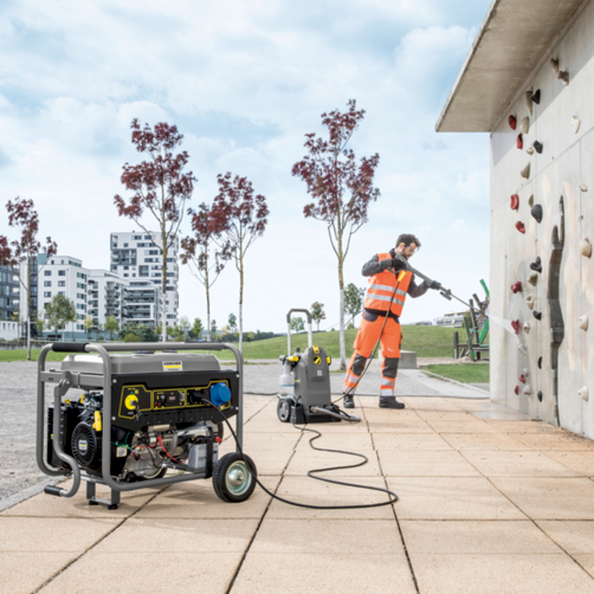 Generator prądu PGG 8/3: Obsługuje urządzenia wysokociśnieniowe Kärcher