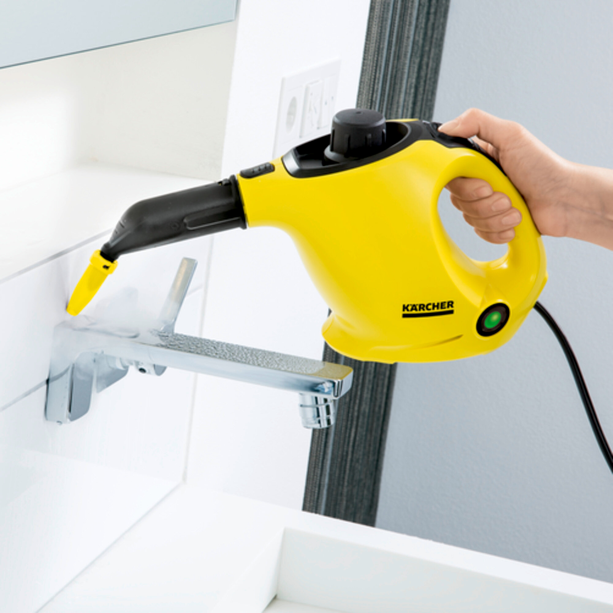 GENUINE KARCHER SC 1 MULTI STEAM CLEANER,STEAM TURBO BRUSH SET,GROUT CLEANING 