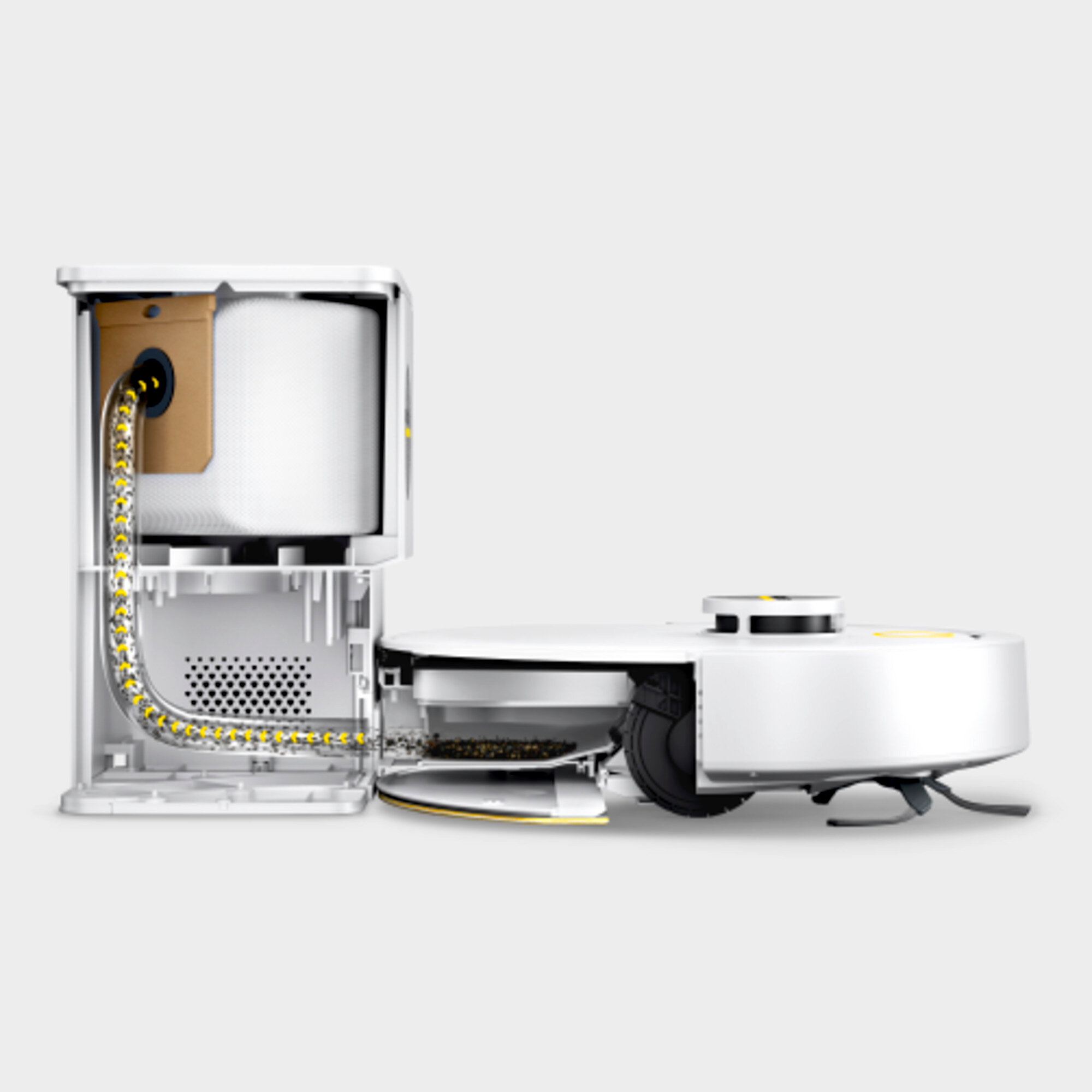 Robot sprzątający z funkcją mopowania RVC 3 Comfort: Automatyczne opróżnianie zanieczyszczeń