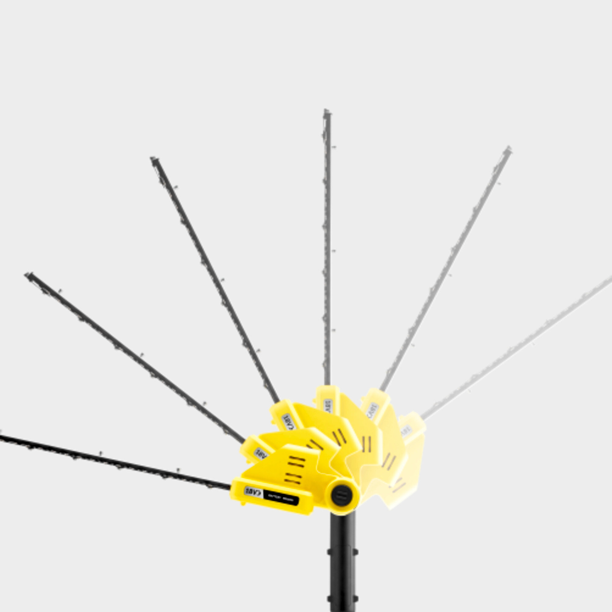  Taille-haies télescopique PHG 2-18 (sans batterie amovible): Tête de coupe inclinable