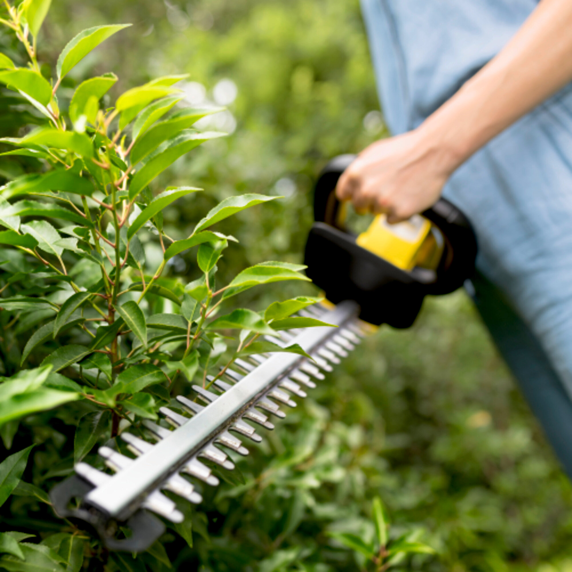 Akumuliatorinės gyvatvorių žirklės HGE 2-18: Deimantu galąsti ašmenys