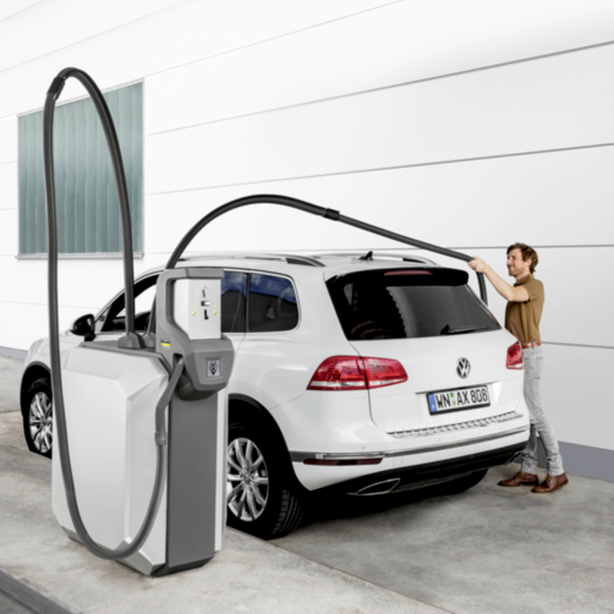 Odkurzacz samoobsługowy SB VC 2: System mocowania węża z prętem z włókna szklanego