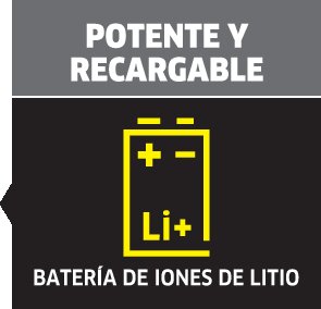 picto powerful and rechargeable left oth 1 ES CI15295x284 - ASPIRADORA A BATERÍA VC 6 SIN CABLE FAMILY 1.198-660.0