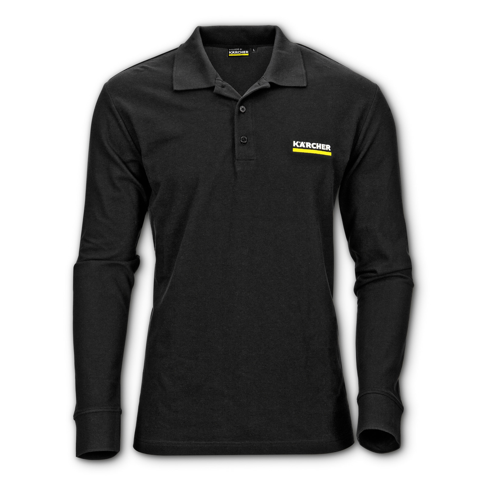 Kärcher - Poloshirt Herren langarm schwarz, Gr. S