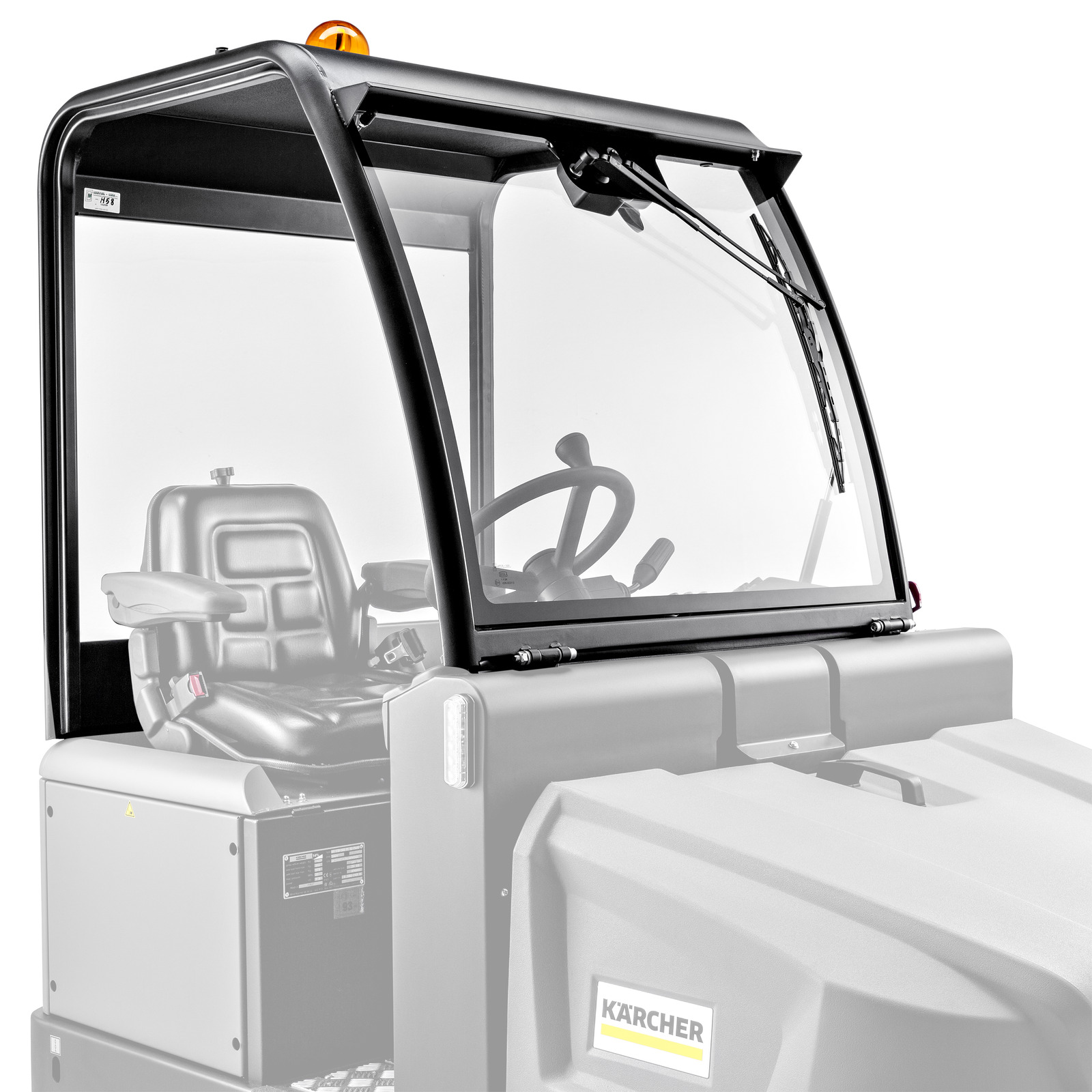 Kärcher - Cabine de protection du conducteur avec pare-brise et essuie-glace - d