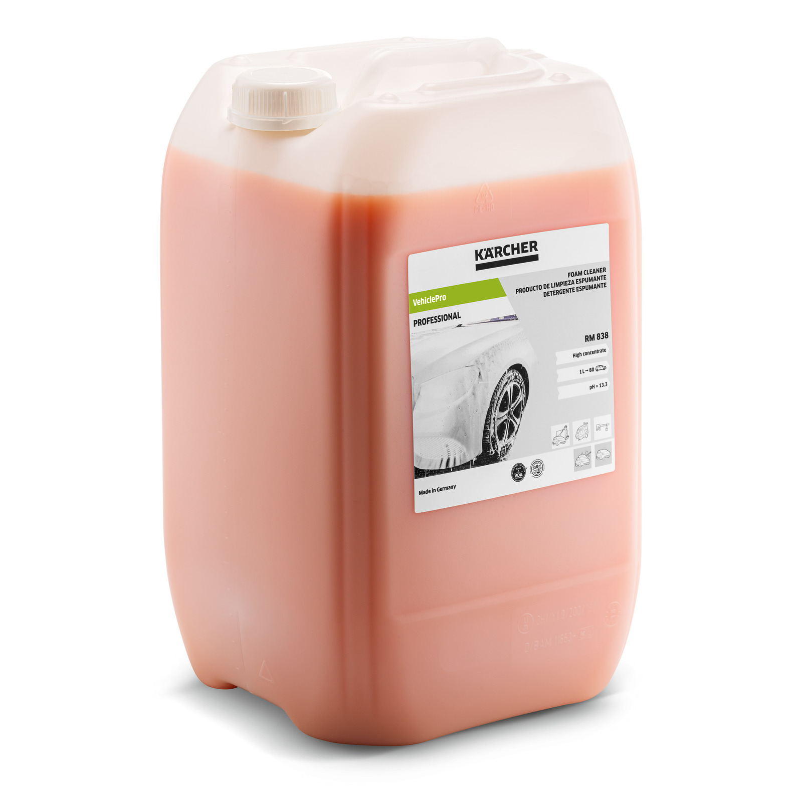 VehiclePro limpiador de llantas ácido RM 800 de 20 litros - Kärcher  Distribuidor Oficial Lecasa