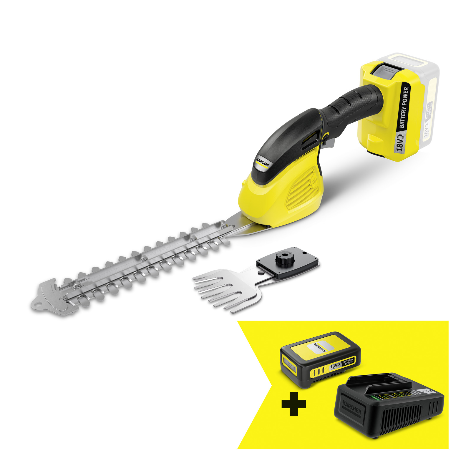 Kärcher GSH 18-20 バッテリー式生垣バリカンセット GSH 18-20 Battery + Battery set Kärcher