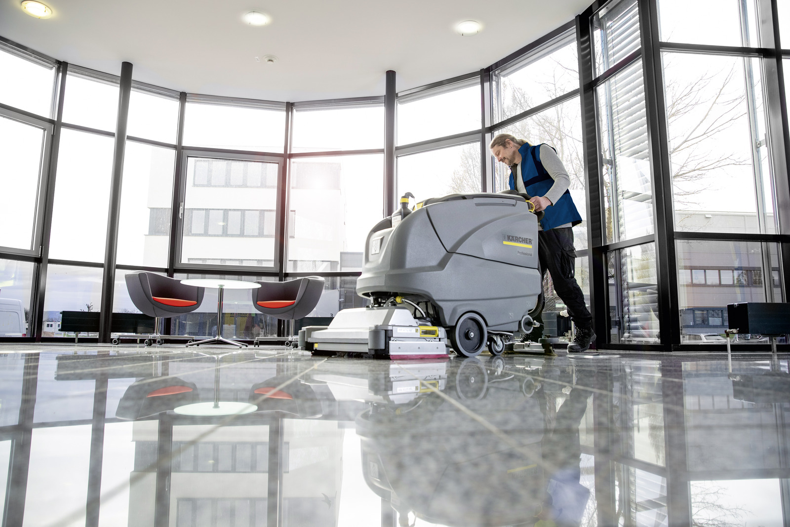 Kärcher B 80 W Bp + R 65 + 225 Ah Wet - Walk-Behind Scrubber - Kärcher