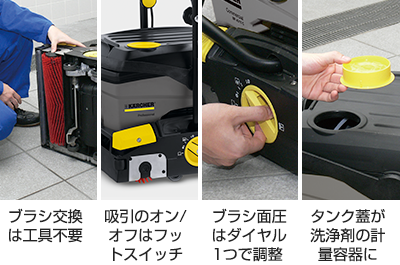 BR 40/10 C （50Hz/東日本） 床洗浄機（手押し式） 業務用 | ケルヒャー