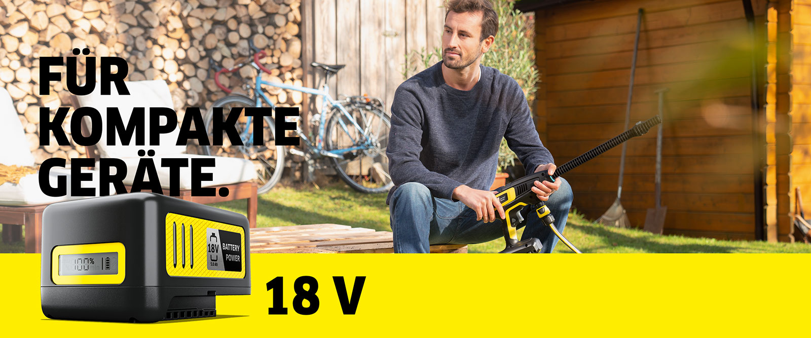 18 V Kärcher Battery Power-Akkuplattform 18 V Kärcher Battery Power-Akkuplattform: für kompakte Geräte