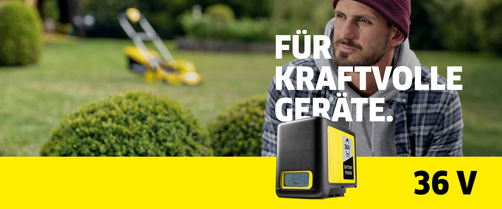 36 V Kärcher Battery Power-Akkuplattform 36 V Kärcher Battery Power-Akkuplattform: für kraftvolle Geräte