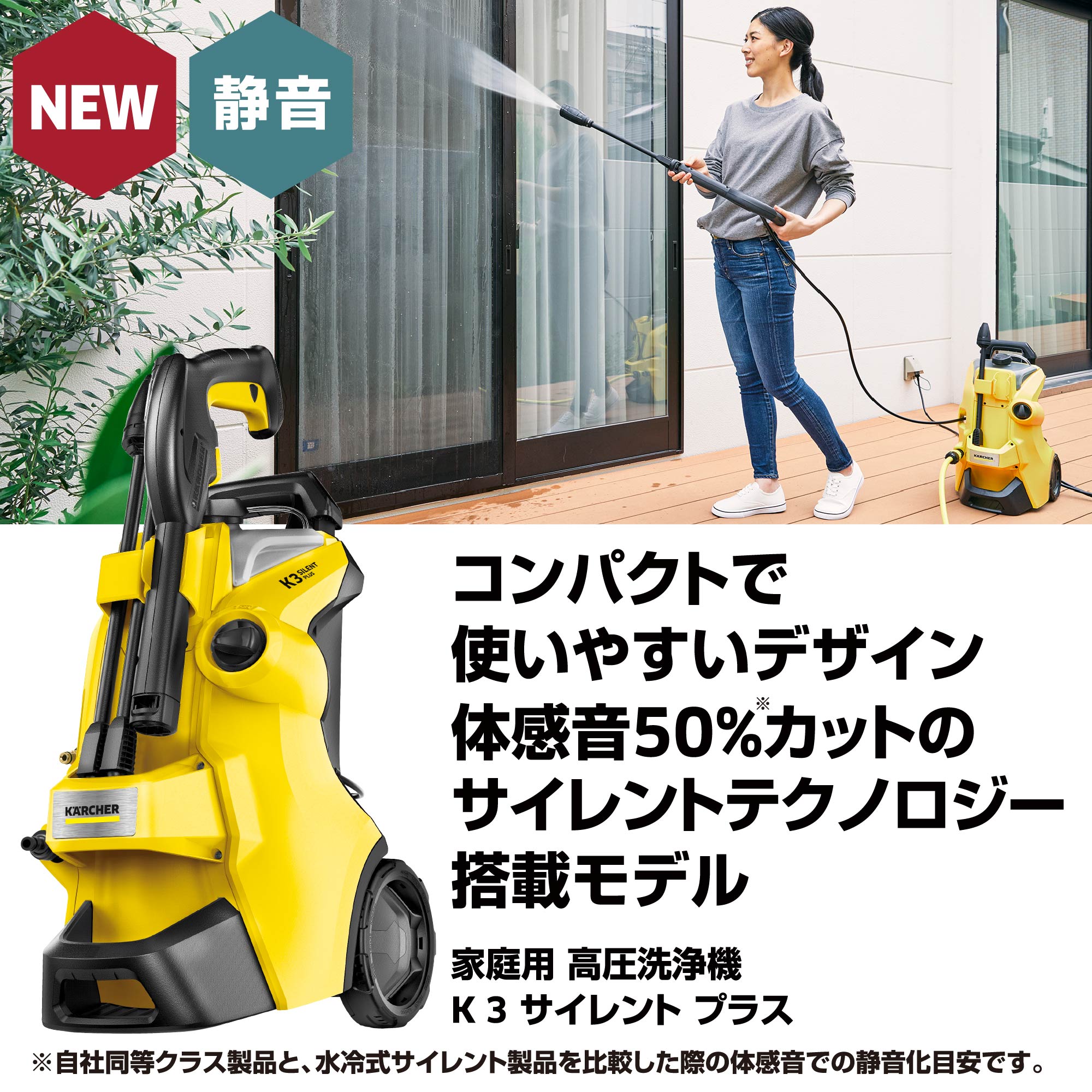 K 3 サイレント プラス(東日本/50Hz地域用) | ケルヒャー K 3 サイレント プラス(東日本/50Hz地域用) | ケルヒャー