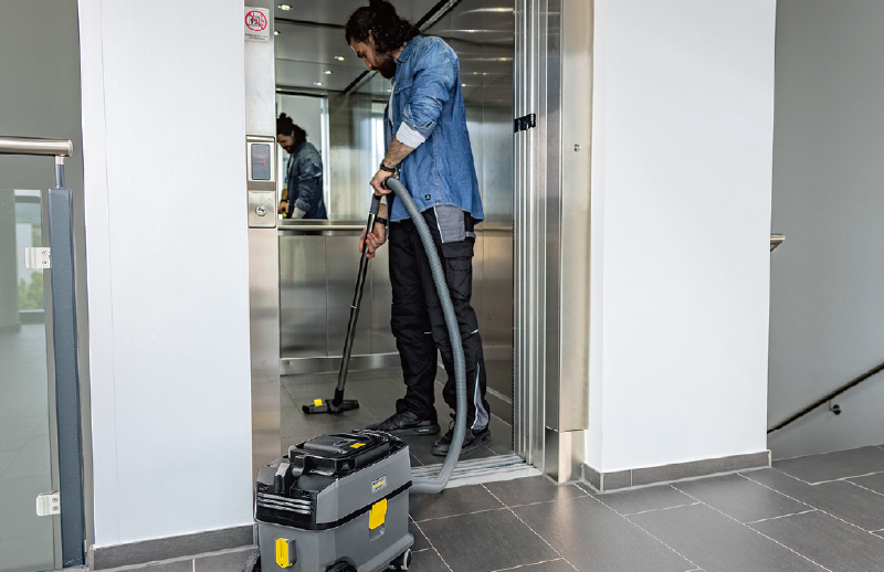 電源確保が難しい場所の清掃に最適