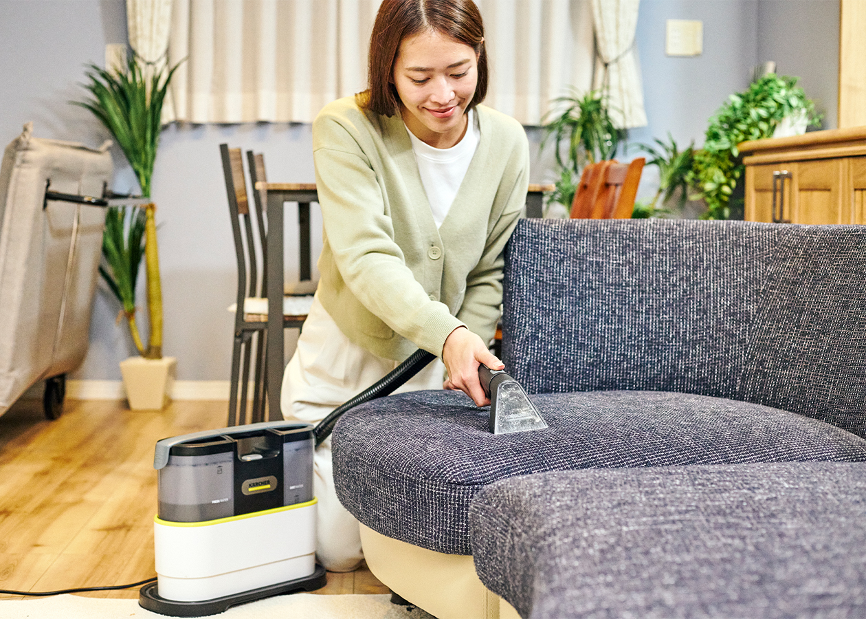 洗浄剤を塗布しながら、ワンストップ洗浄