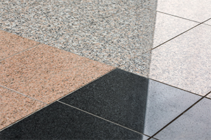 目地のある石床