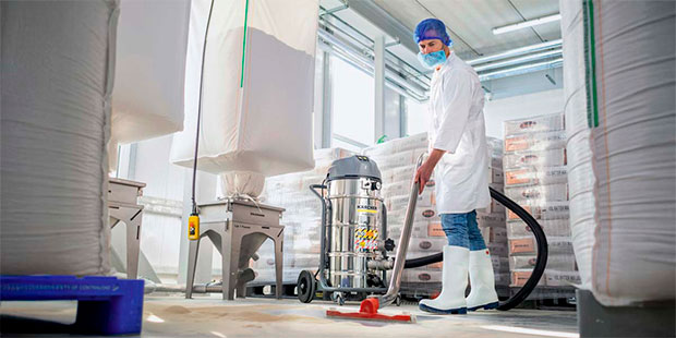 Aspirador industrial para áreas classificadas na indústria alimentícia