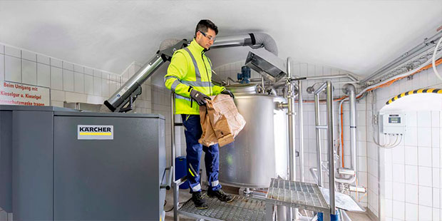 Sistema de filtragem industrial para aspiração na indústria alimentícia