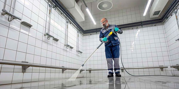 Limpeza de câmara fria na indústria alimentícia com lavadora de alta pressão