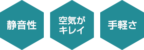 高評価ポイント：静音性・空気がキレイ・手軽さ