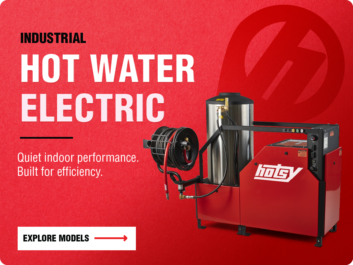 Electric-Powered Hot Water Pressure Washers