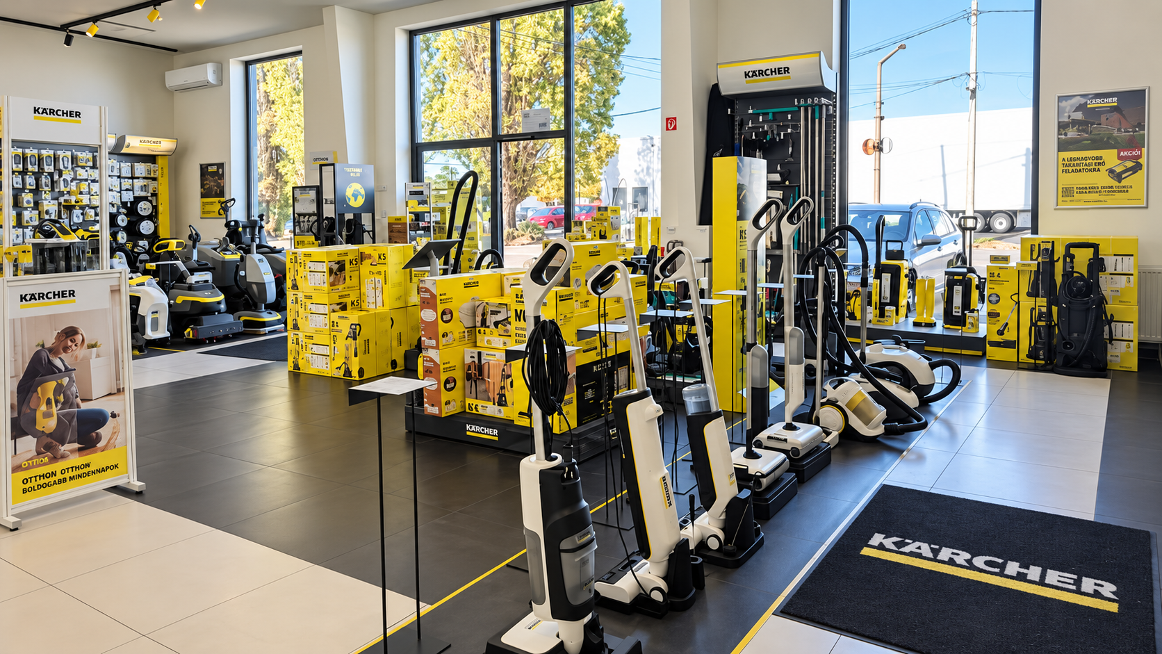 Kärcher Store Délpest bemutatótér és termékkínálat