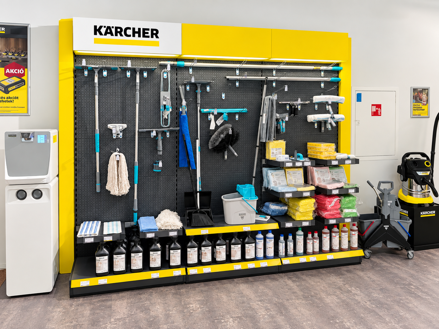 Kärcher Center Buda bemutatótér és termékkínálat
