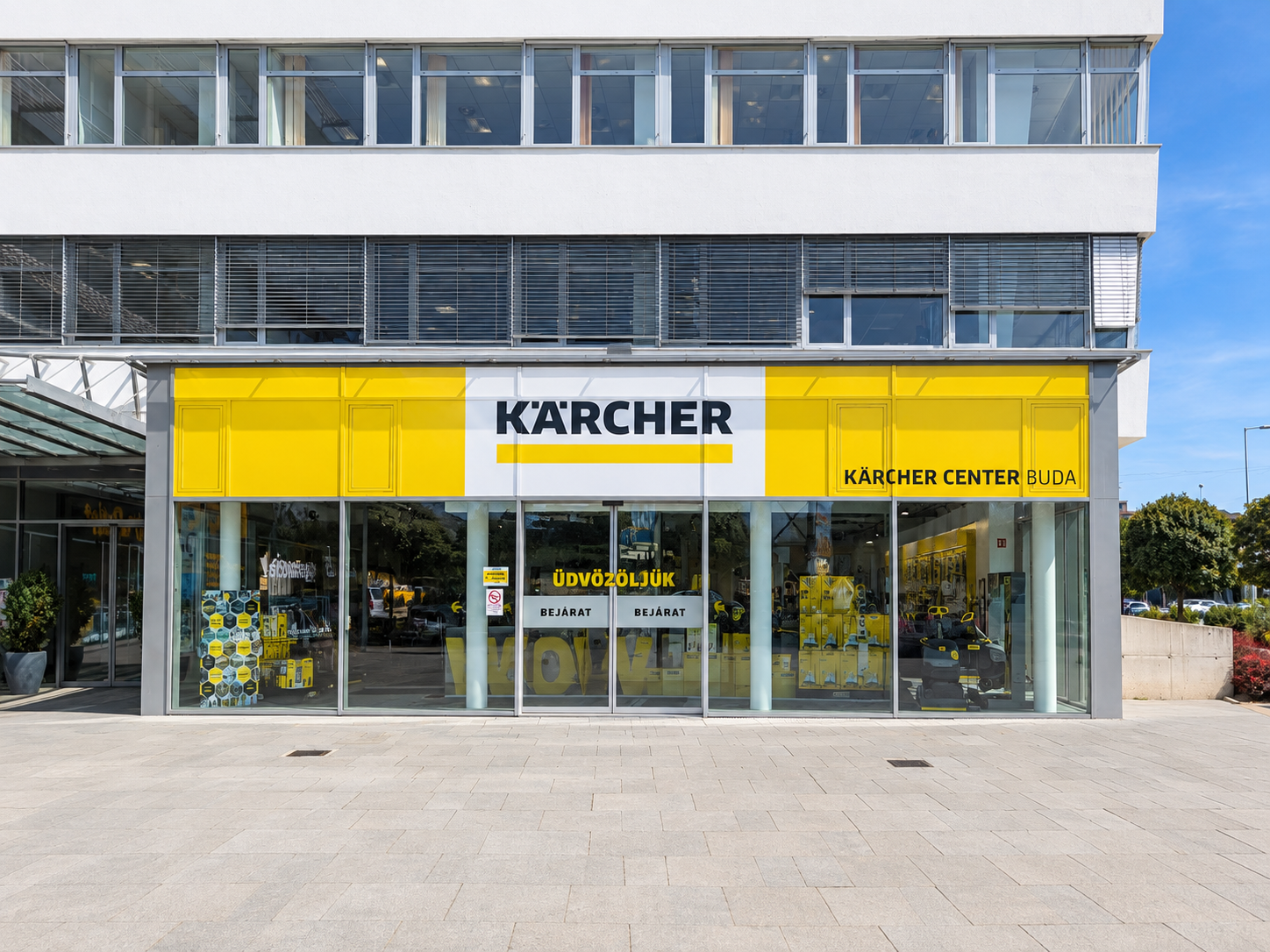 Kärcher Center Buda üzlet külső nézete a Budafoki úton