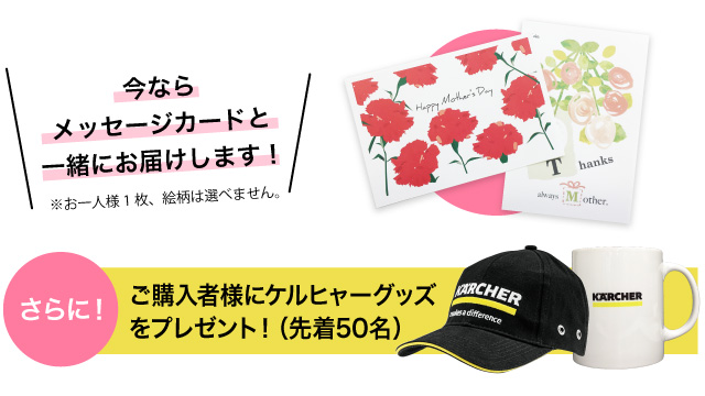 今ならメッセージカードと一緒にお届けします!