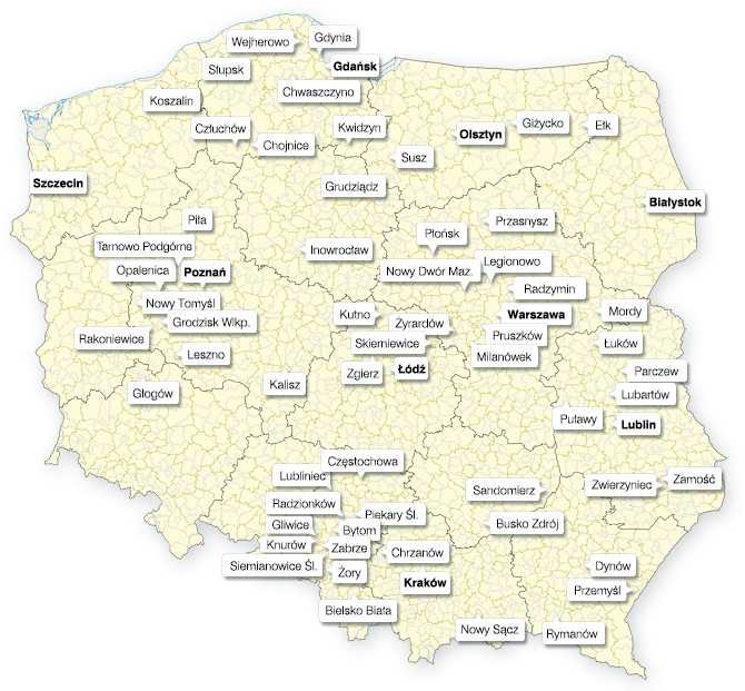 Myjnie Yello w Polsce