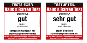 WD 3 WD 6 Auszeichnung Haus und Garten Test Vítězové testu multifunkční vysavače