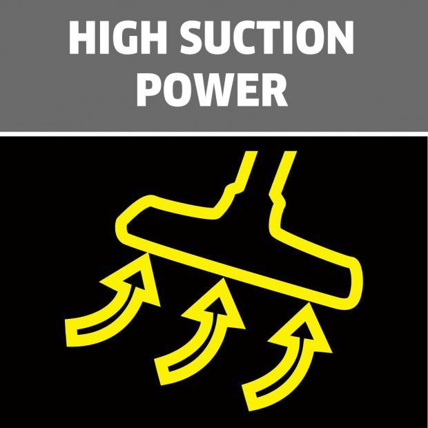 High suction power High suction power