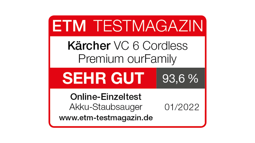 Kärcher Akku-Staubsauger VC 6 Cordless ourFamily Extra, 1.198-674.0