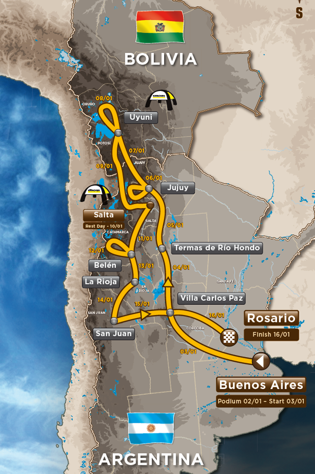 Mapa Dakar 2016 Karcher Mapa Dakar 2016 Karcher