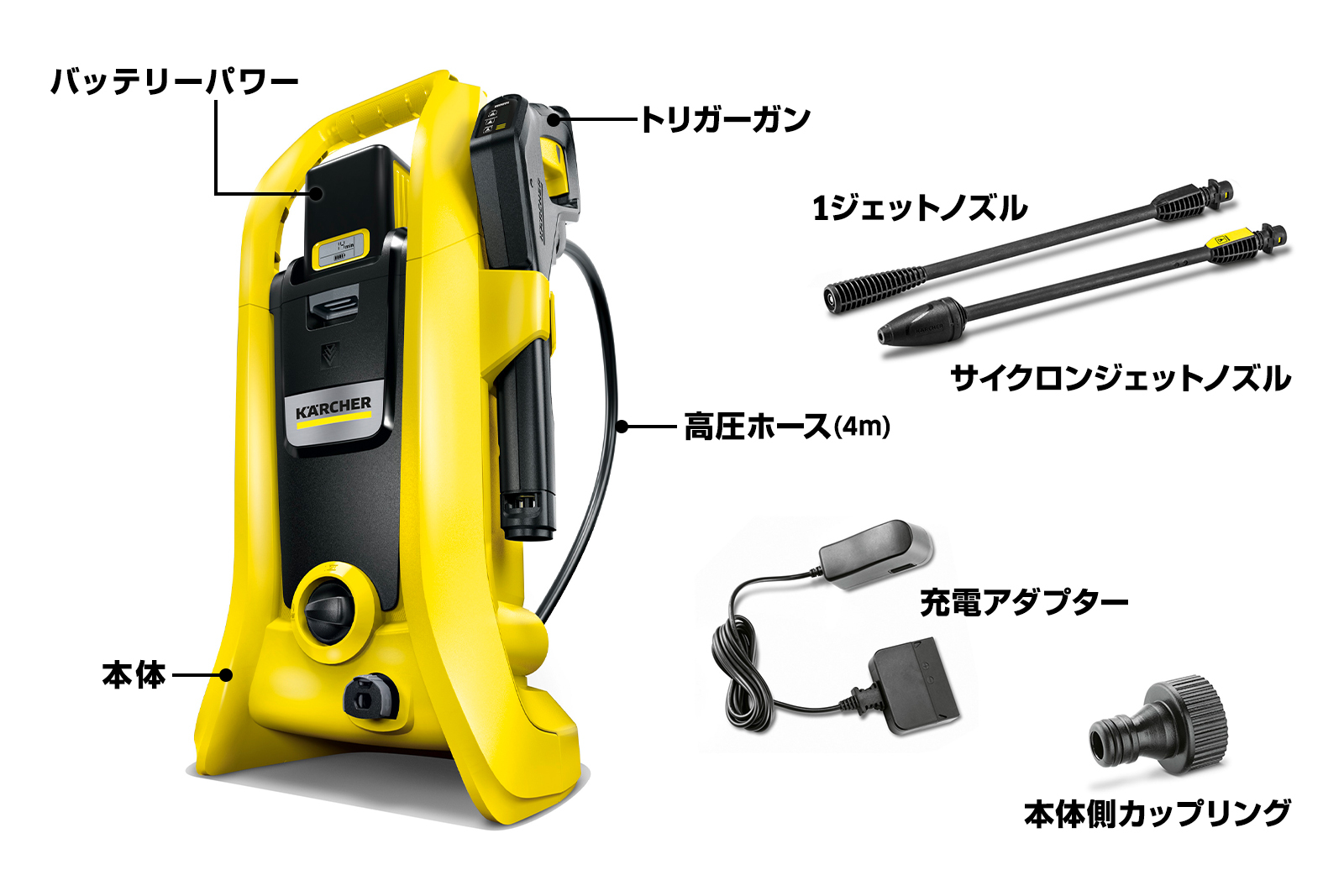 【極美品】ケルヒャー K2 バッテリー高圧洗浄機+おまけ K 2 バッテリーセット - 高圧洗浄機（家庭用） | ケルヒャー