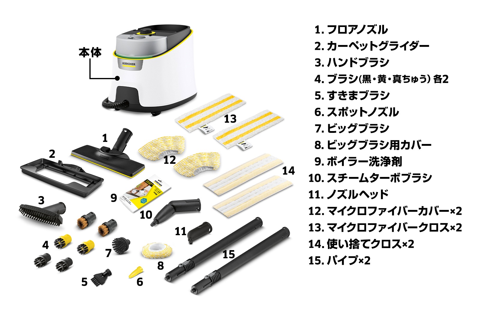 KARCHER スチームクリーナー SC4 EASYFIX 本体　付属品セット Amazon | ケルヒャー SC4 EasyFix（イージーフィックス）プレミアム