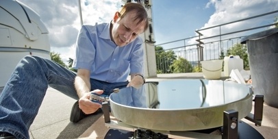 Teleskopreinigung auf der Sternwarte Stuttgart Teleskopreinigung auf der Sternwarte Stuttgart
