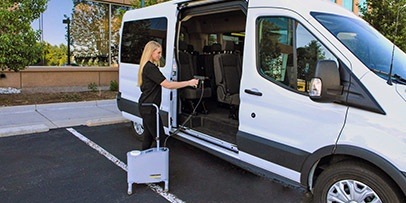 Disinfecting van with Karcher PS 4/7 Bp hospital-grade misting system