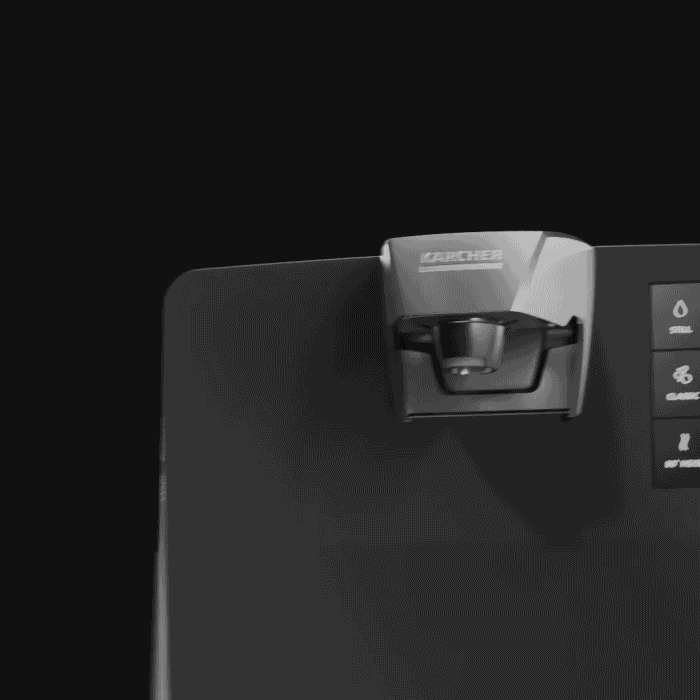 The touch protection reliably prevents glasses, bottles or carafes from coming into contact with the water dispenser