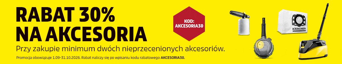 Rabat 30% na akcesoria przy zakupie min. dwóch z kodem AKCESORIA30.