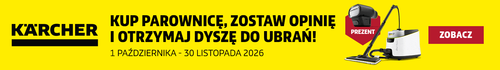 Kup parownicę, zostaw opinię i odbierz prezent