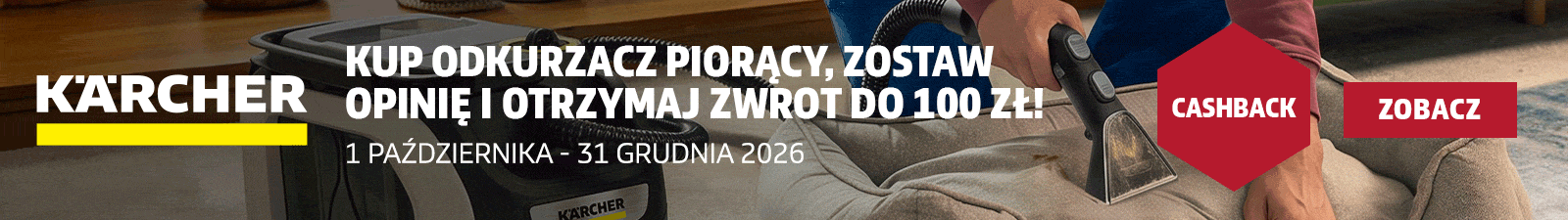Kup odkurzacz piorący, zostaw opinię i odbierz zwrot