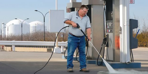 Karcher Pressure Washer used to clean fuel spills