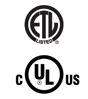ETL and CSA certified equipment ETL and CSA certified equipment