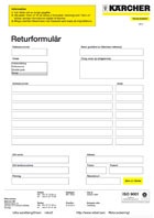 returblankett