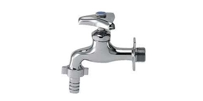 高圧洗浄機　ホース接続水栓①、②と水道ホースの接続方法