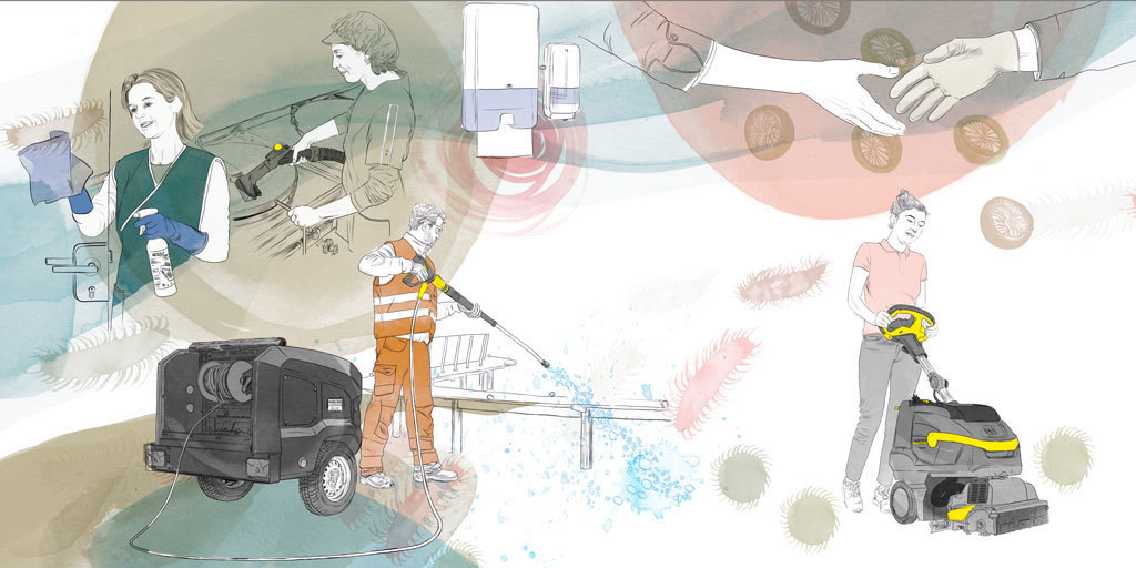 Hygiene in changing times - where are we headed? Abstract illustration for the topic Hygiene in changing times - where are we headed?