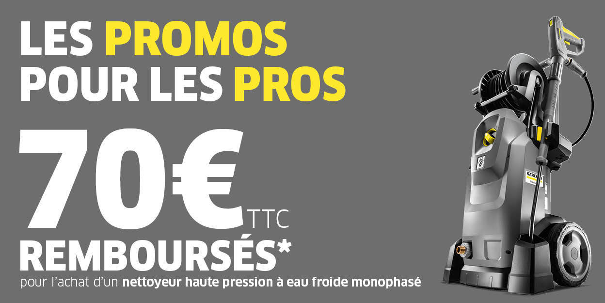 Promo pour les pros nettoyeur haute pression a eau froide monophasé Promo pour les pros nettoyeur haute pression a eau froide monophasé
